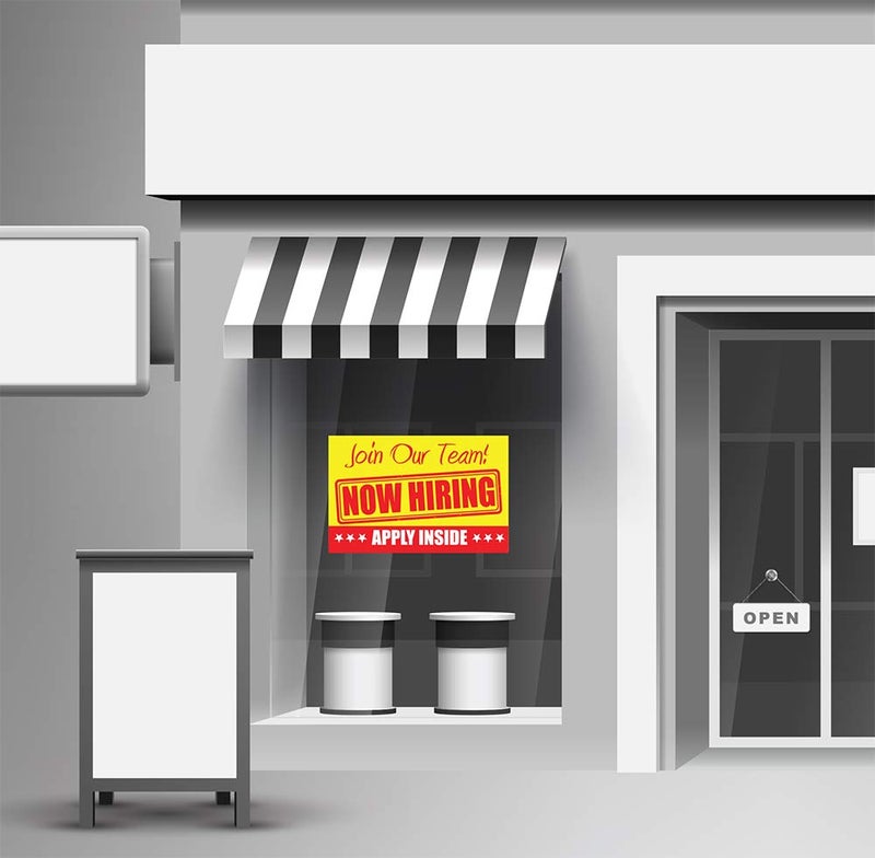 Pro Image NOW HIRING Apply Inside Sign â€“ PVC size 11â€ x 17â€ Unique Design - for Business, Store Window | Job Opening - Image 2